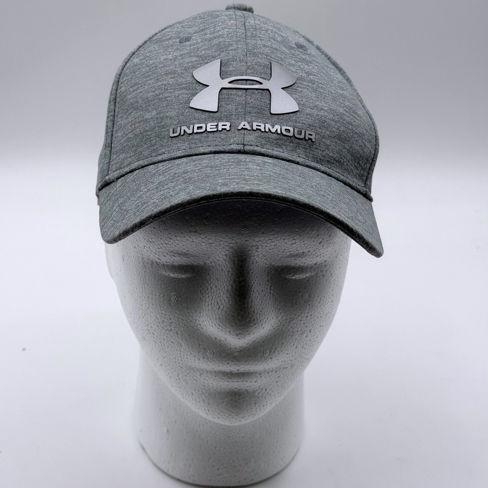 Under Armour Kids Classic Fit Heather Grey Baseball Hat Youth YSM/YMD Silver UA